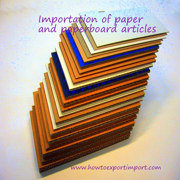 Guidelines to overseas buyers of Paper and paperboard, articles of